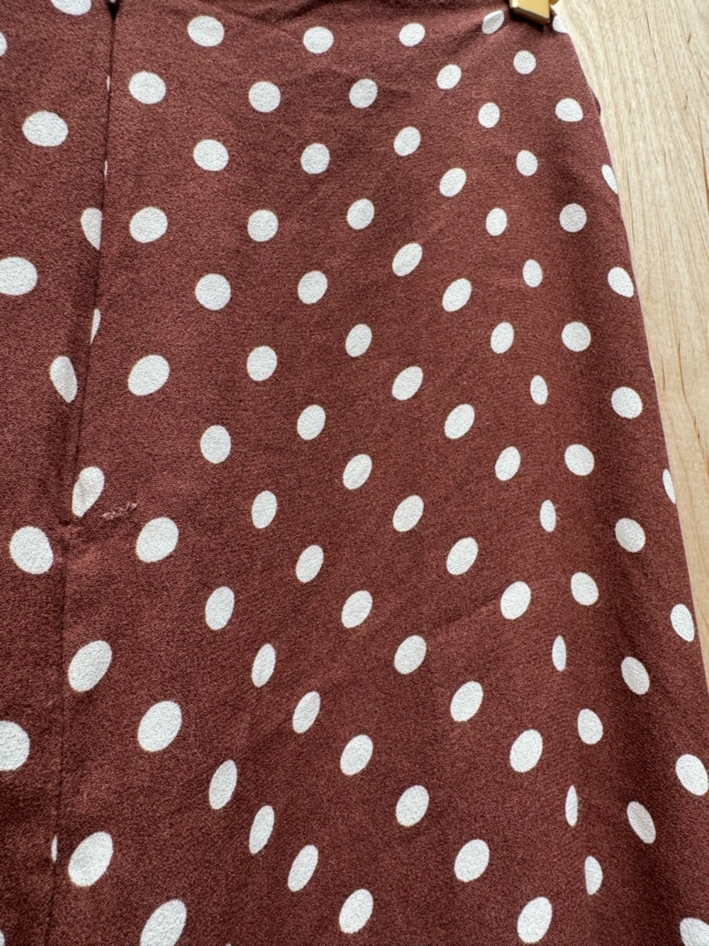 REFORMATION Au Lait Margot Polka Dot Woven Mini Skirt 12 - Picture 9 of 9